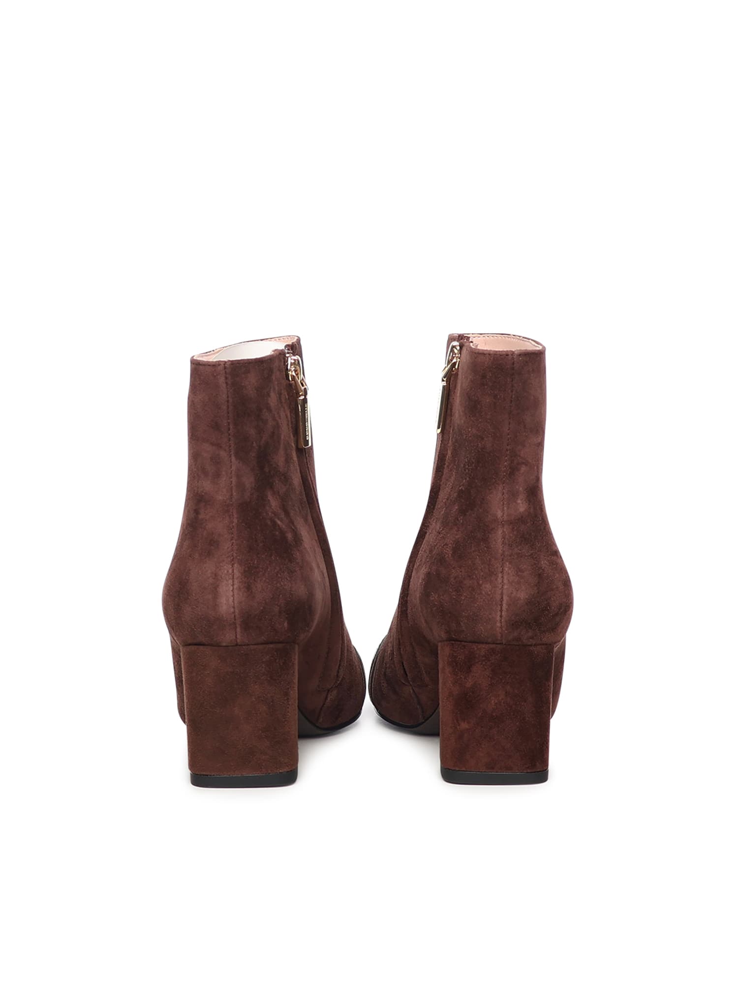 Coccinelle Nadja Suede Ankle Boots In Brown