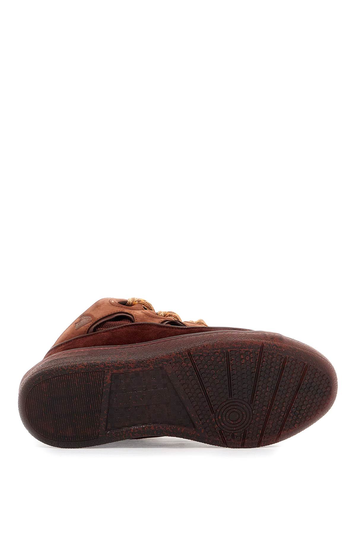 Shop Lanvin Curb Sneakers In Marron Foncé (brown)