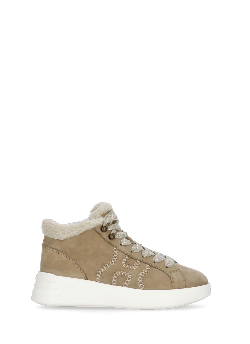 Shop Hogan Rebel H562 Sneakers In Beige