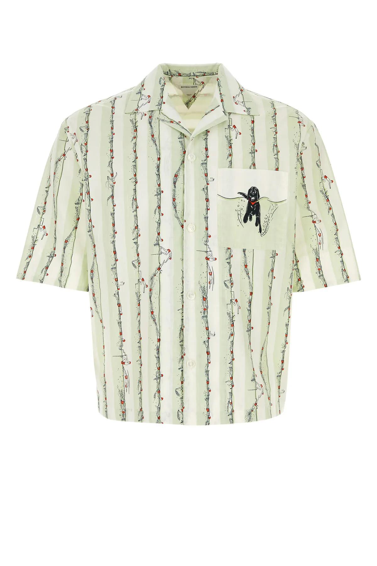 Shop Bottega Veneta Embroidered Poplin Shirt
