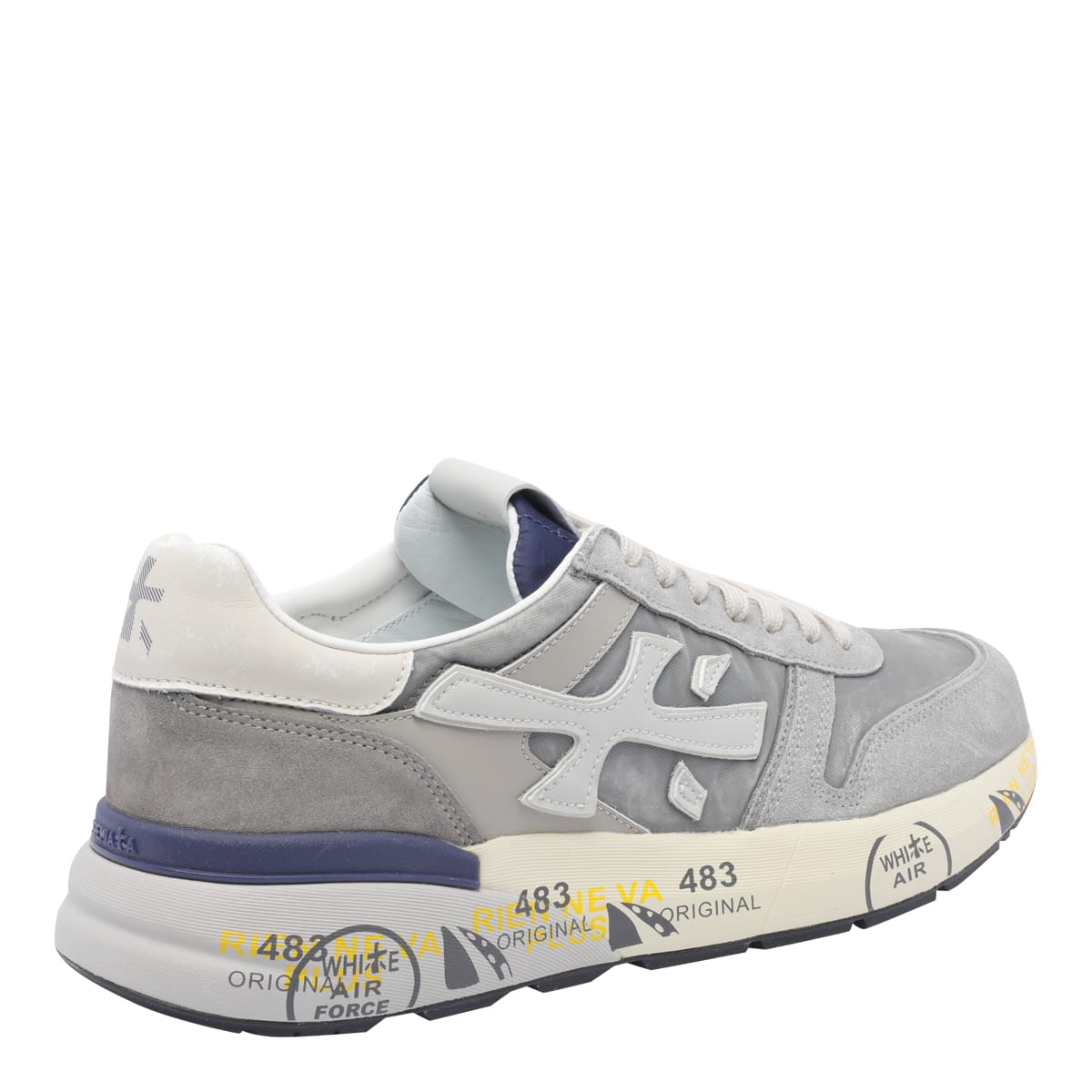 Premiata Mick Sneakers In Grey Suede And Fabric In Gray