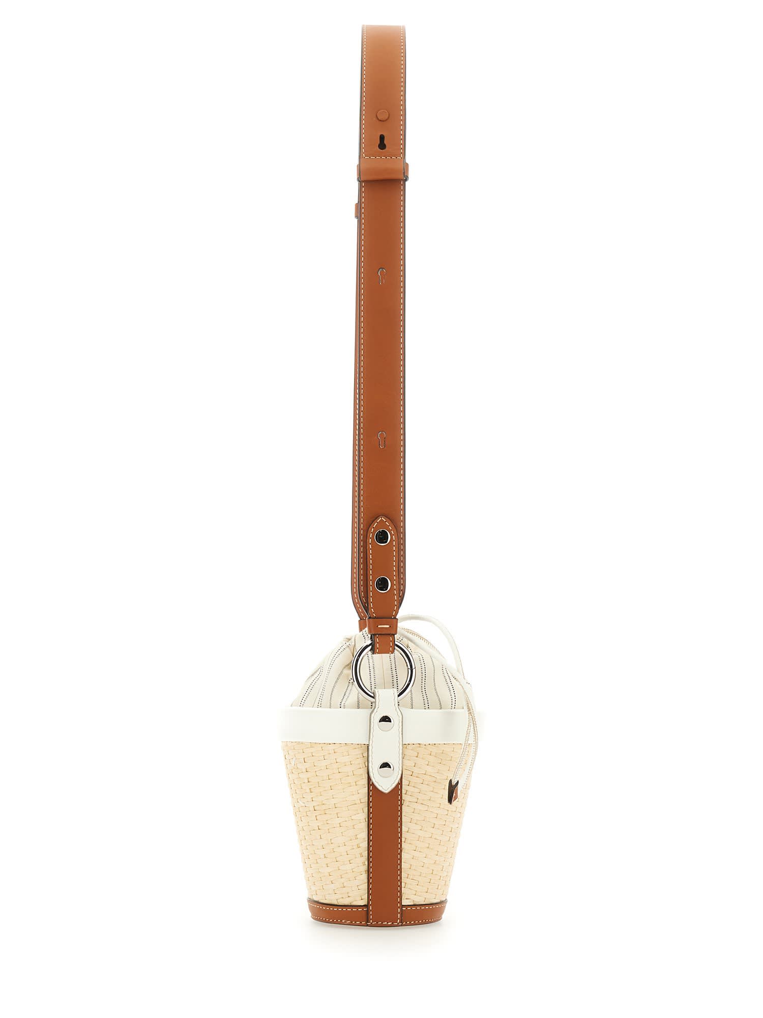 Maison Margiela Women Fire Bucket Bag In Bianco