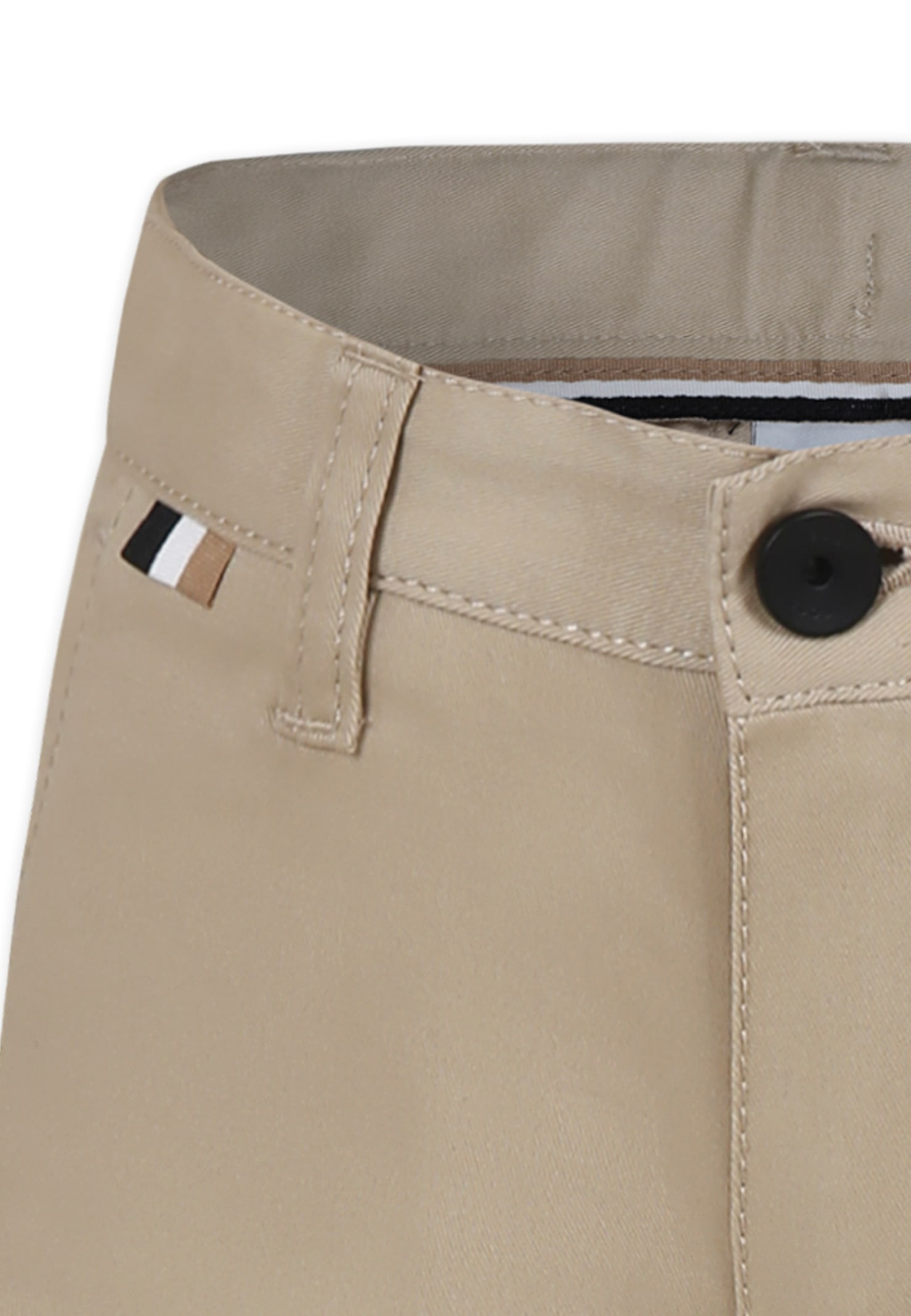 Hugo Boss Beige Shorts For Boy In Multi