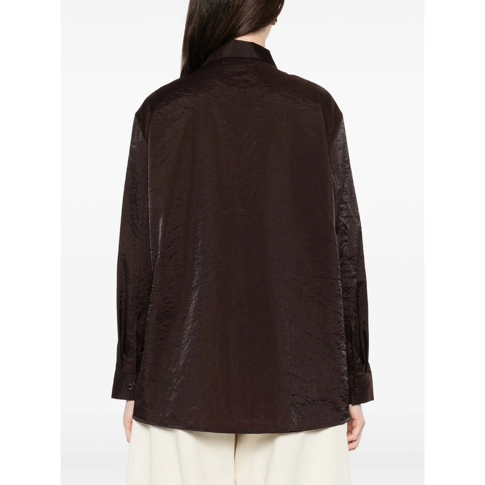 Studio Nicholson Polo-collar Shirt In Brown