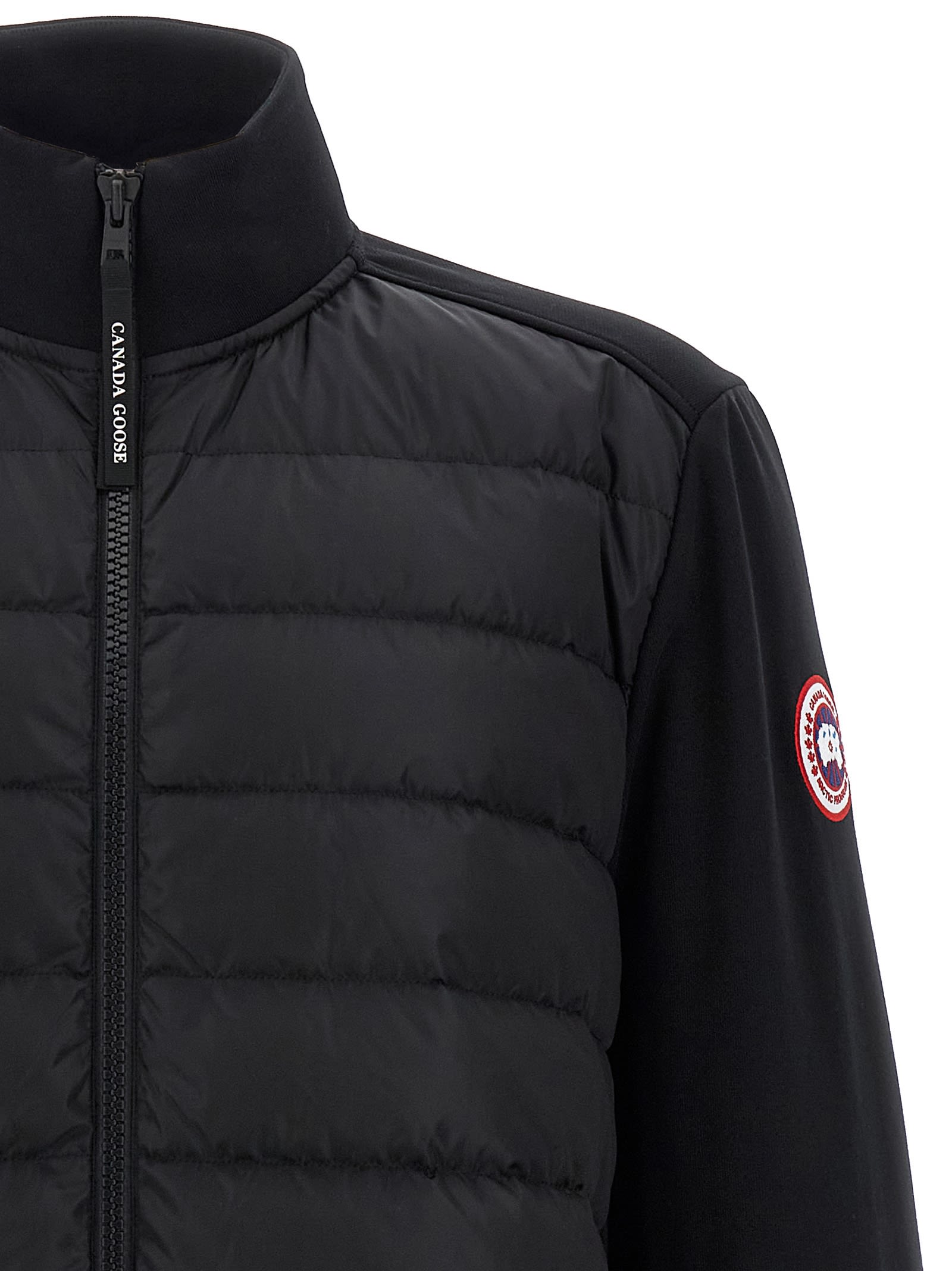 Canada Goose Wattierte Hybridge Huron Jacke Mit Reissverschluss In Black