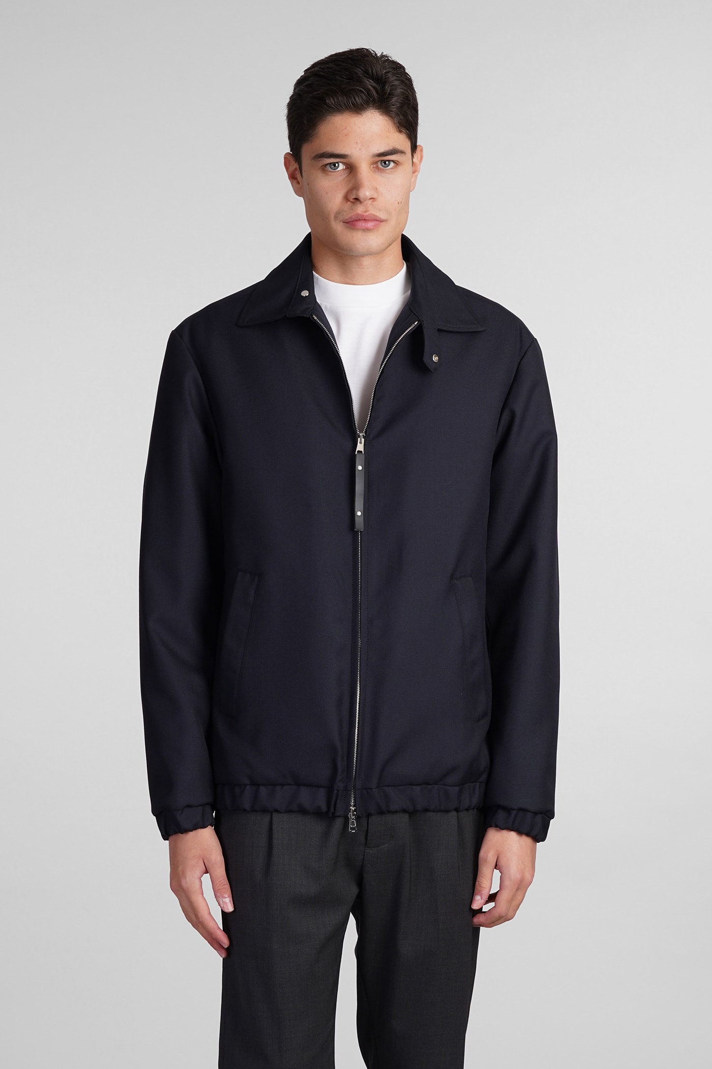 Coach Jacket Casual Jacket In Blue Wool