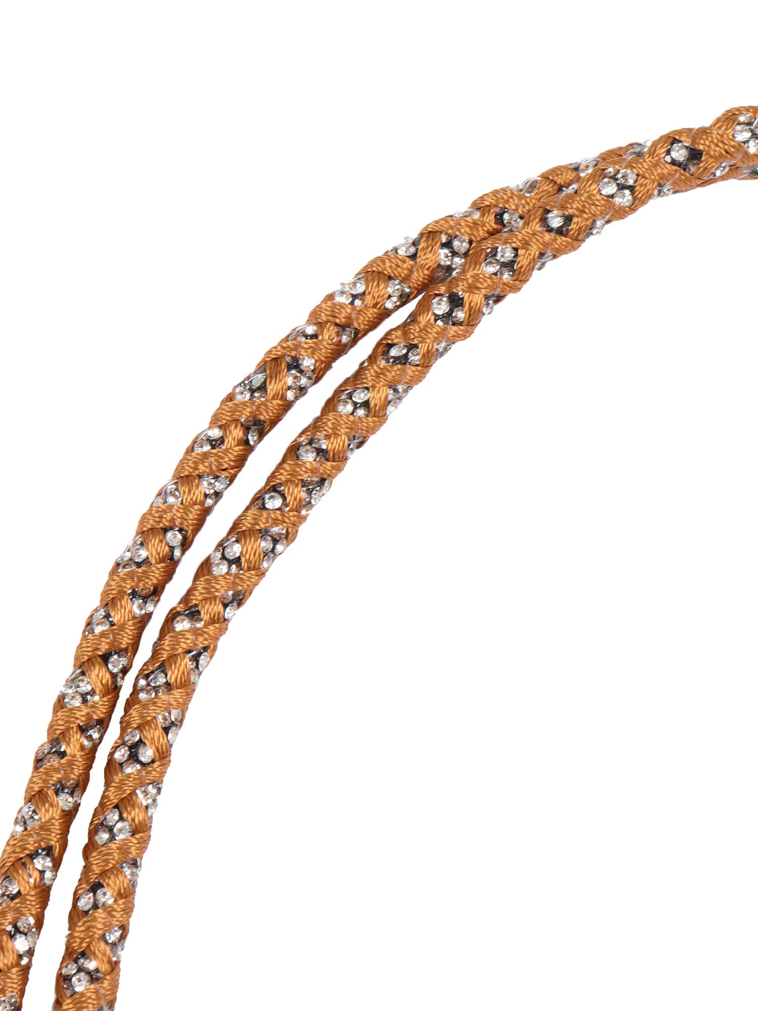 Forte Forte Lace Belt With Crystals And Tassels Insert In Brown