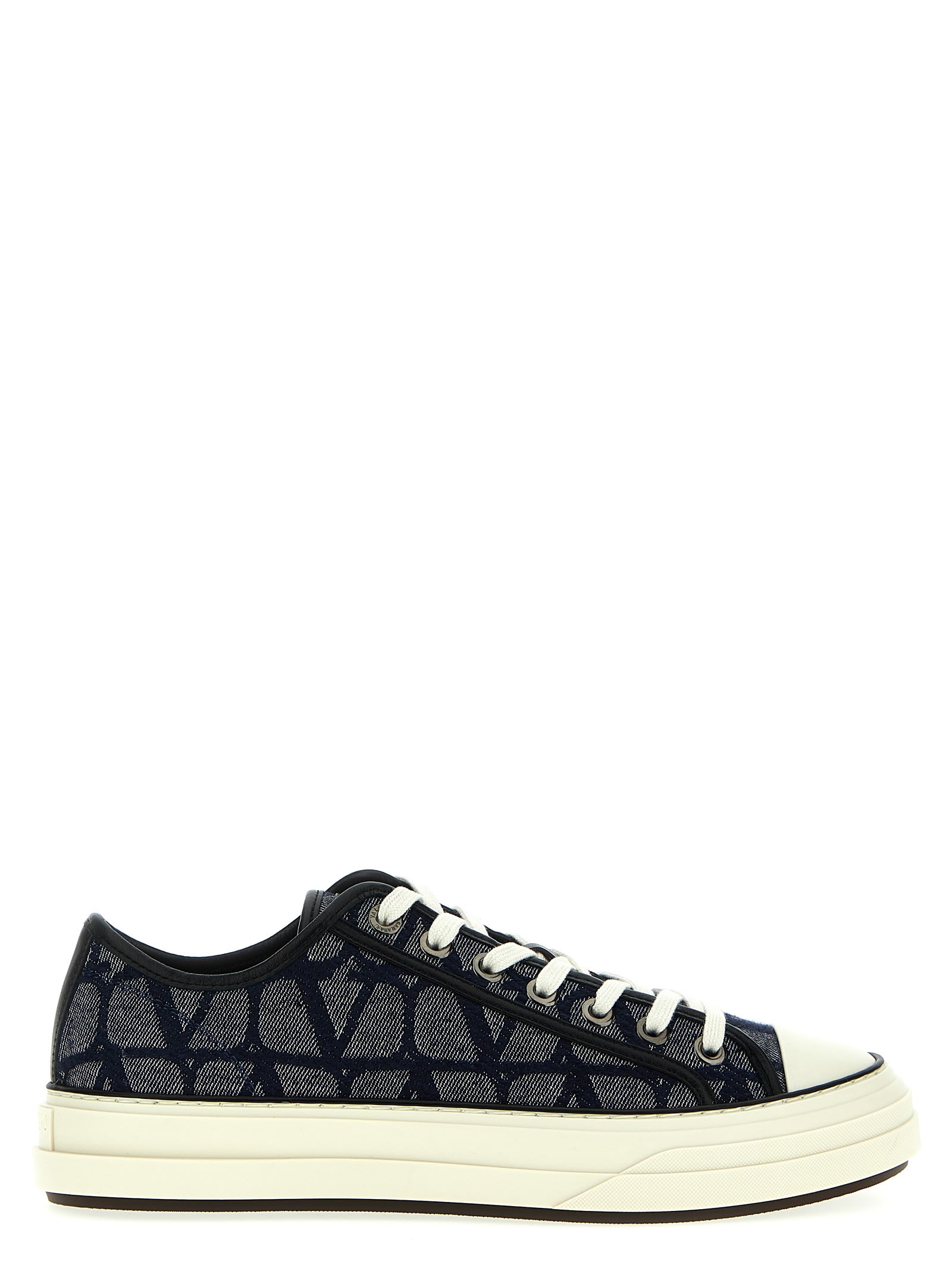 Shop Valentino Toile Iconographe Sneakers In Black