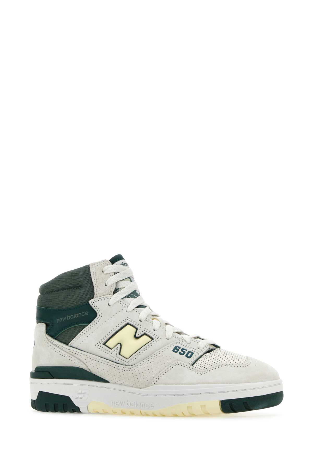 Shop New Balance Multicolor Leather And Suede 650 Sneakers In Greenwhite