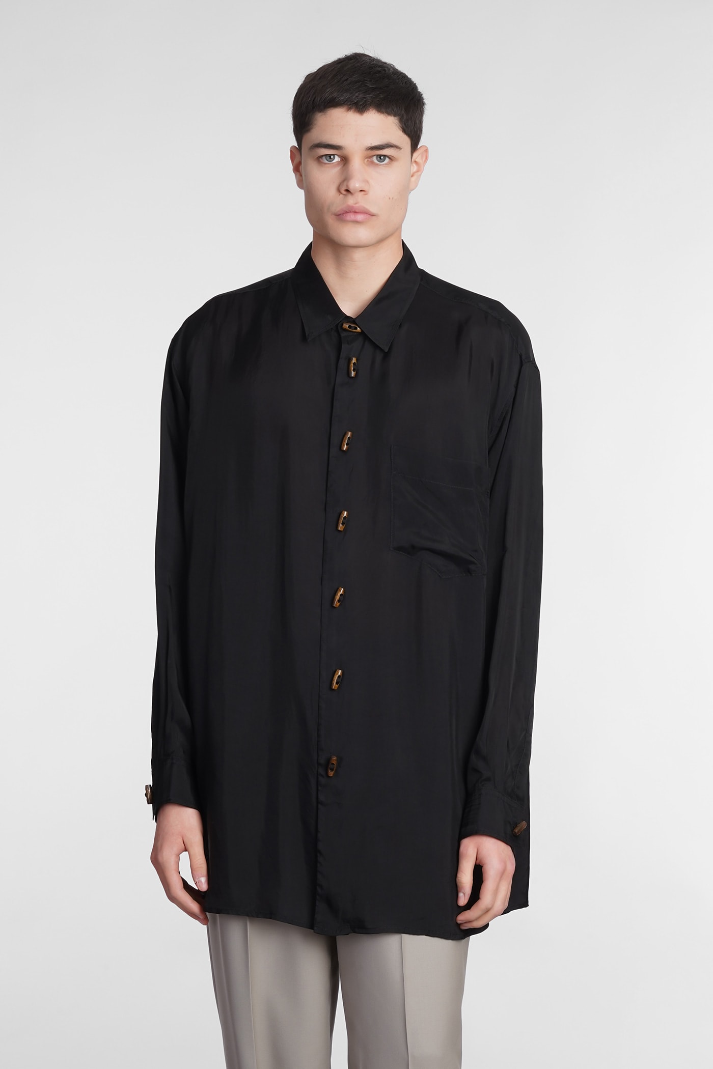 MAGLIANO SHIRT IN BLACK POLYAMIDE POLYESTER