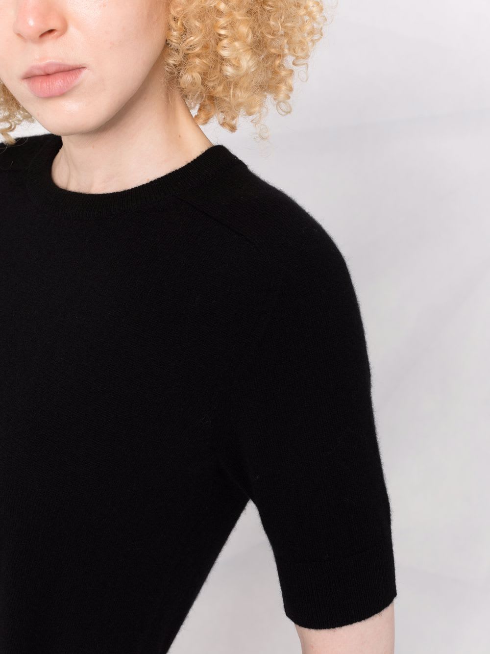 Lisa Yang Black Cashmere Crewneck Sweater In Black