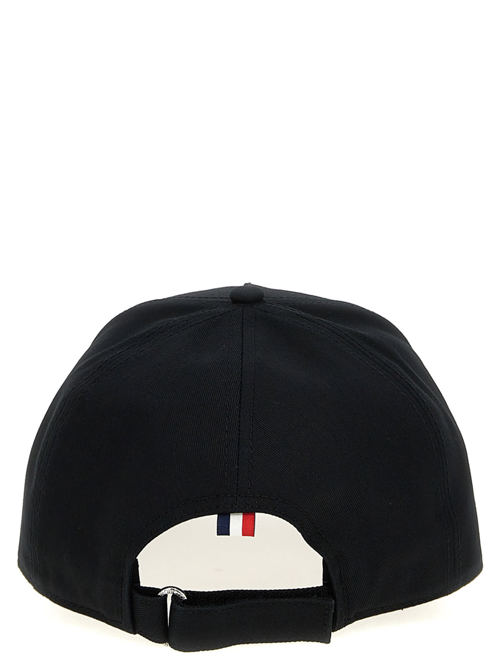 Shop Moncler Logo Embroidery Cap In Black