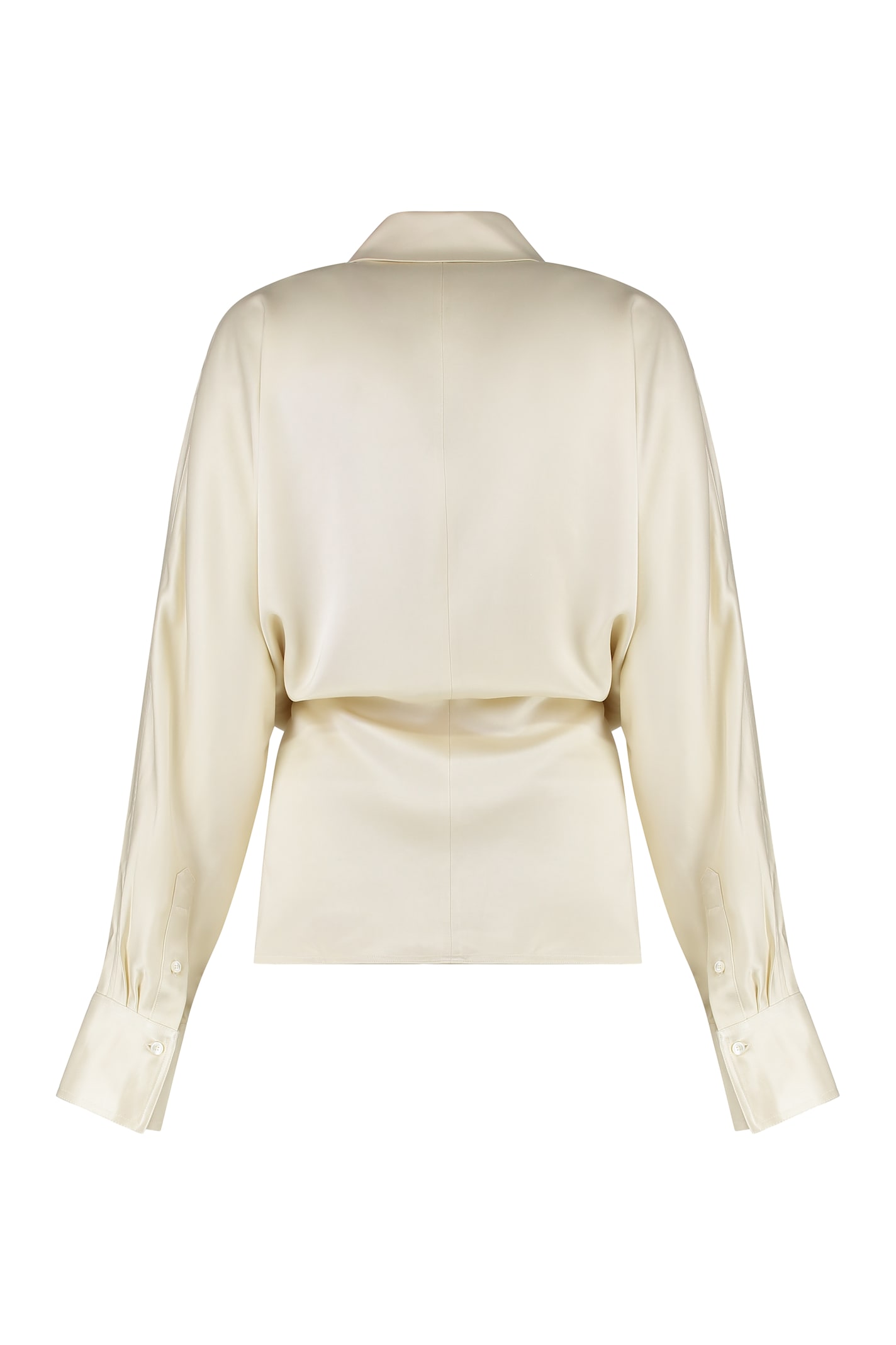 Totême Toteme Satin Blouse In Green