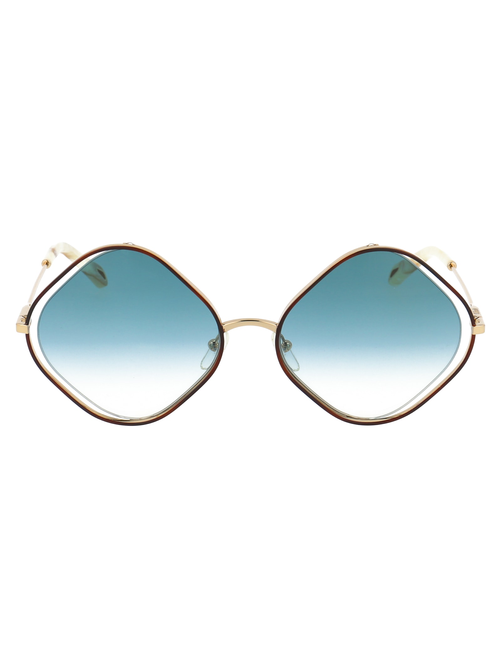Chloé Ce159s Sunglasses In 863 Havana Gradient Blue