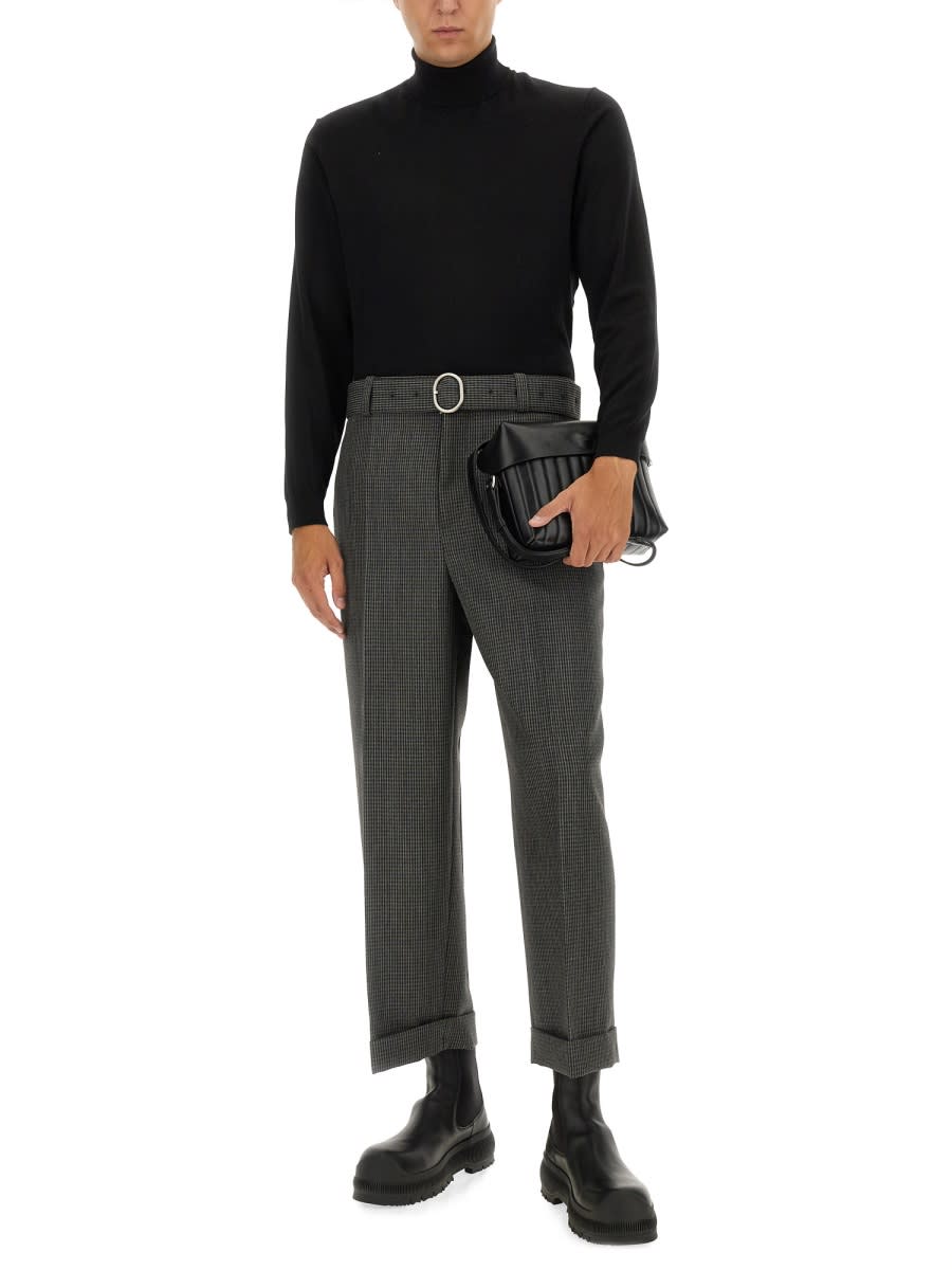 Shop Jil Sander Wool Pants In Grey