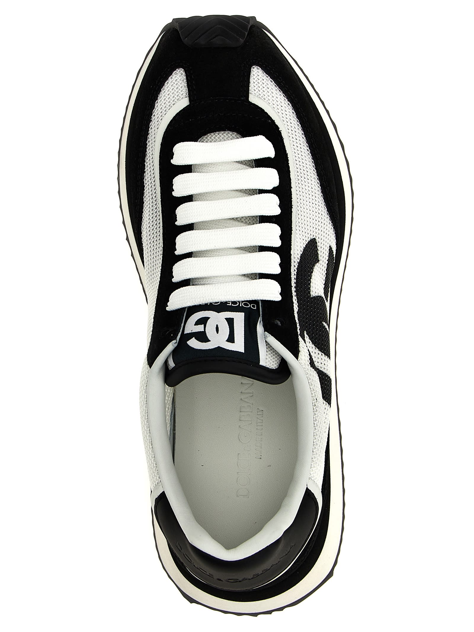 Shop Dolce & Gabbana Dg Cushion Sneakers In White/black