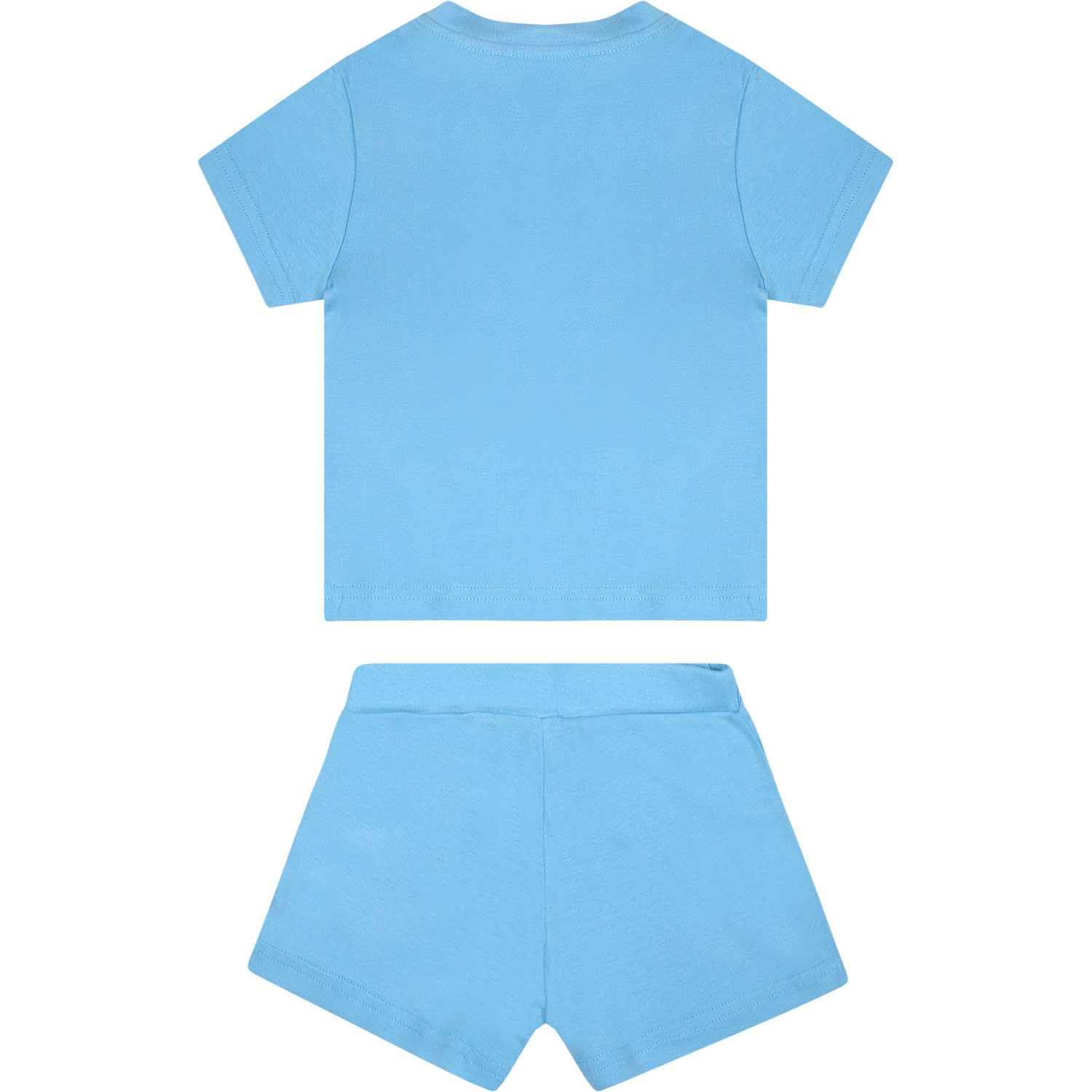 Shop Dsquared2 Light Blue Suit For Baby Boy With Logo