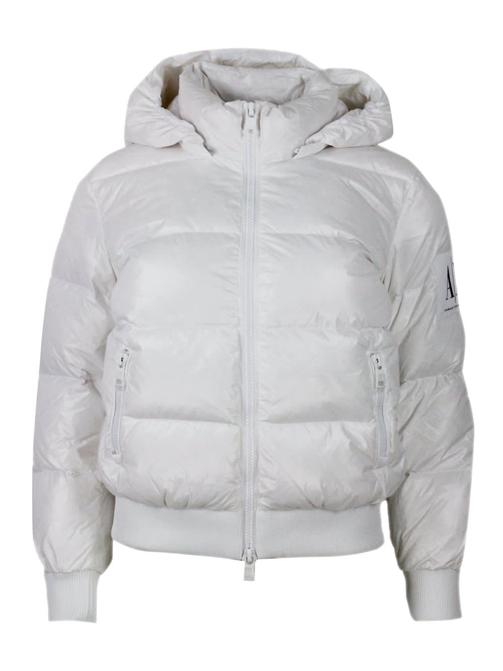 Shop Armani Exchange Jacket In White