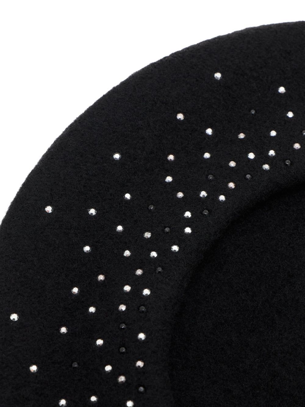 Emporio Armani Round Wool Hat Embellished Design In Black