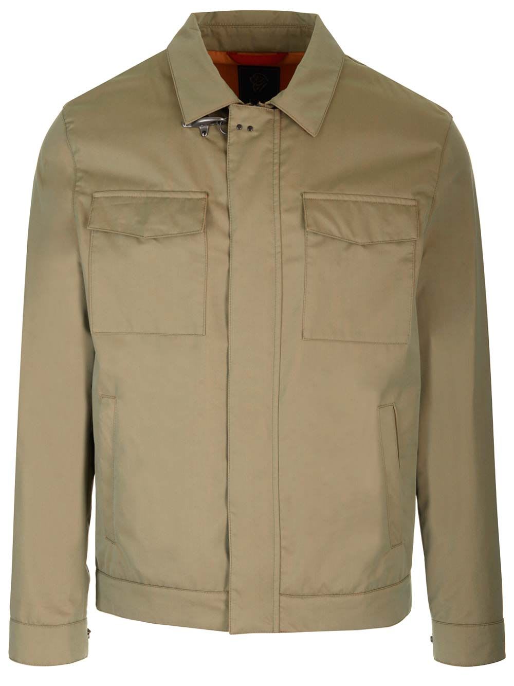 Shop Fay Cotton Field Jacket In Green