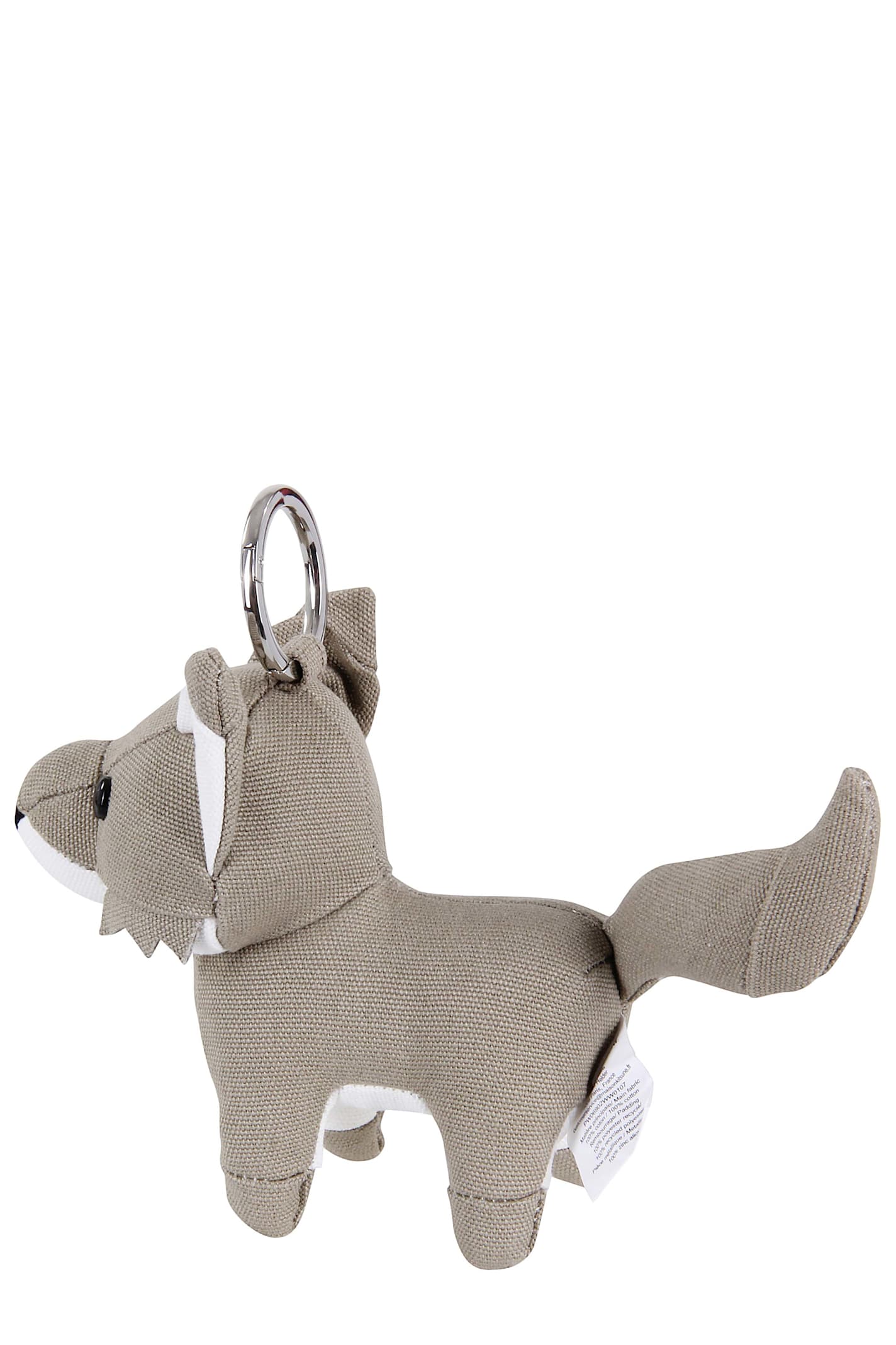 Maison Kitsuné Fox Bag Charm In Gray