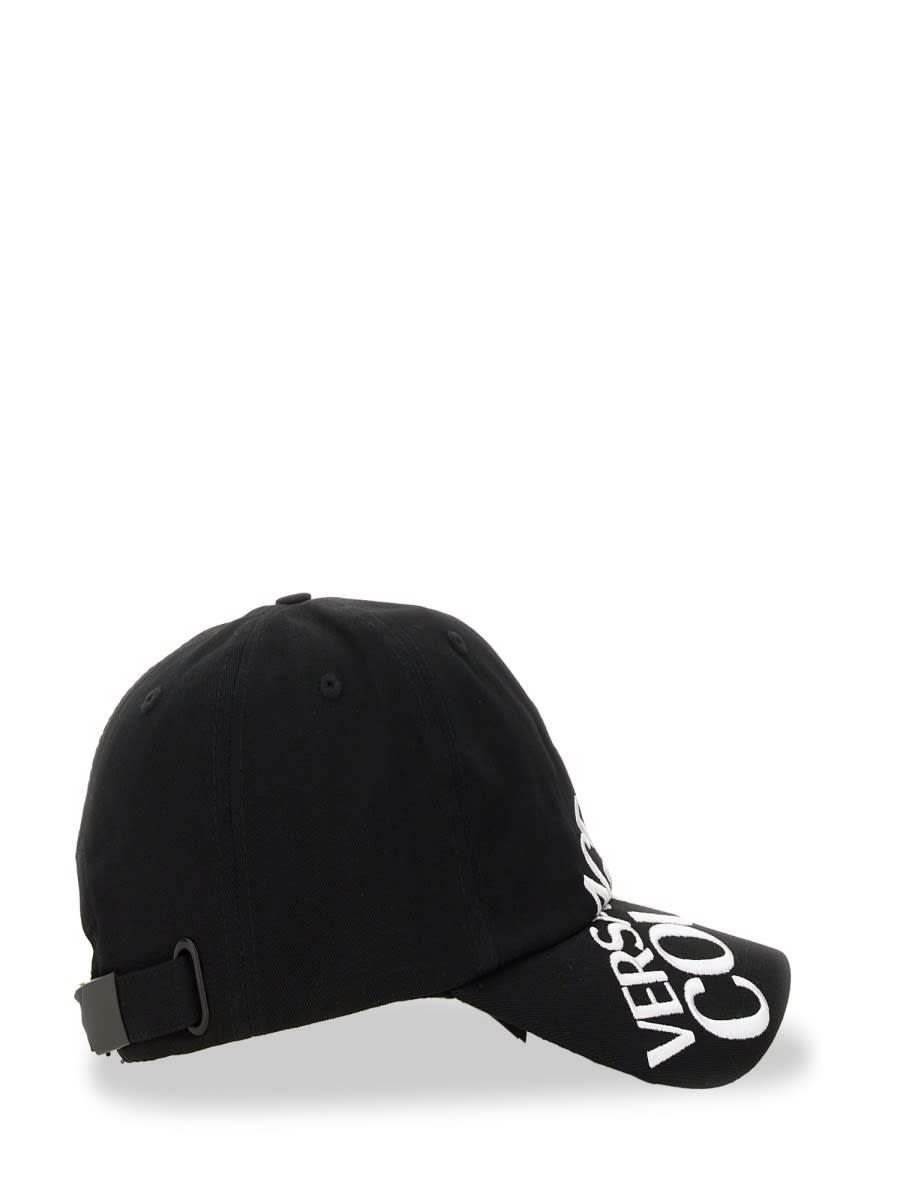 Shop Versace Jeans Couture Baseball Cap In Black