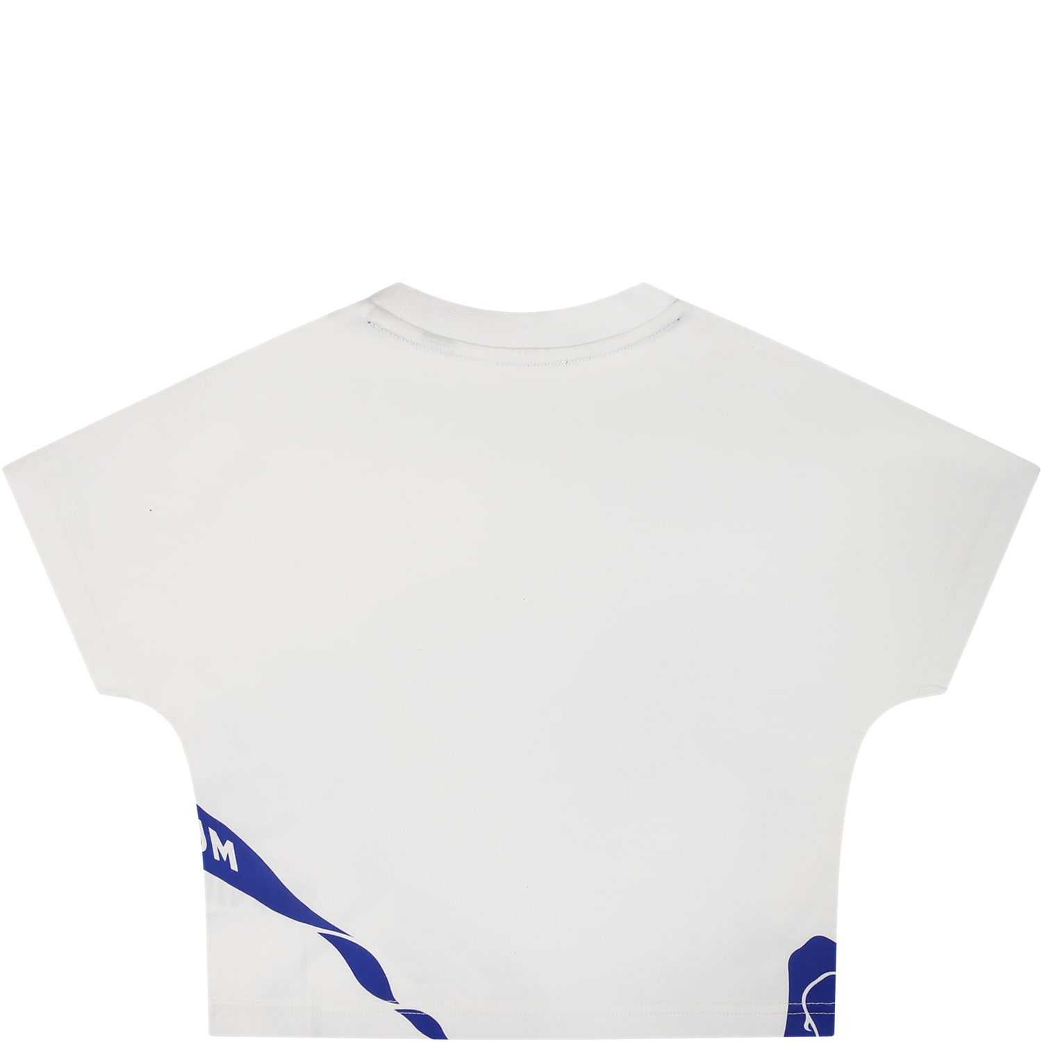 Shop Burberry White T-shirt For Baby Girl With Print