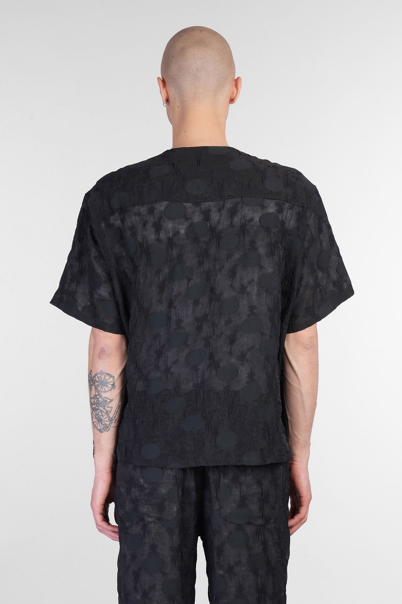 Needles Shirt In Black Polyamide Polyester In Black