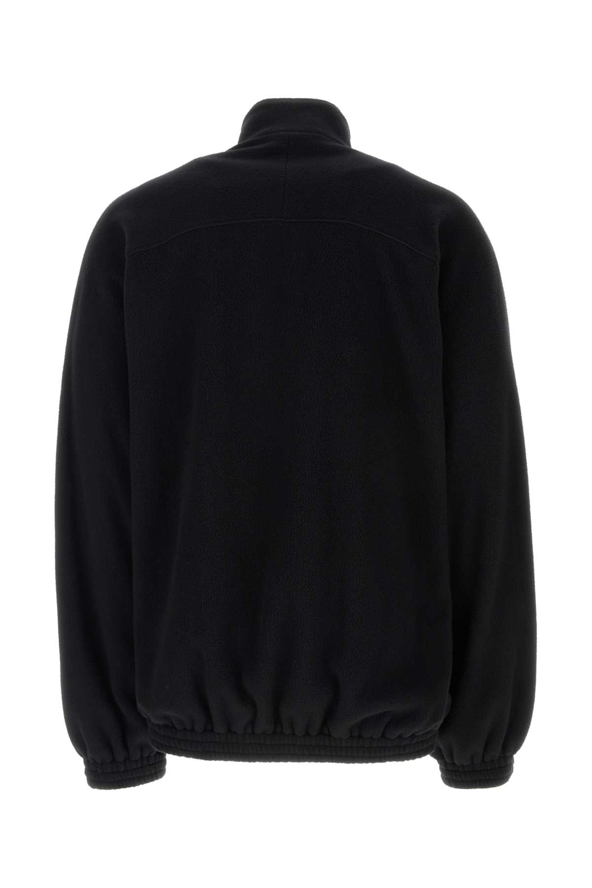 Balenciaga Black Pile Oversize Sweatshirt In 1000