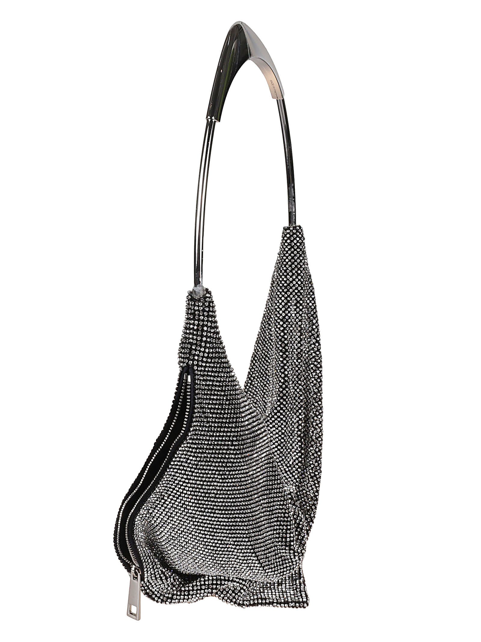 Shop Benedetta Bruzziches Metal Handle Embellished Coating Tote In Spectre