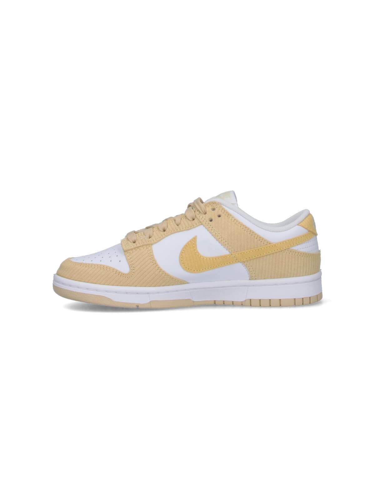 Nike Low Dunk Leather Suede Sneakers In White