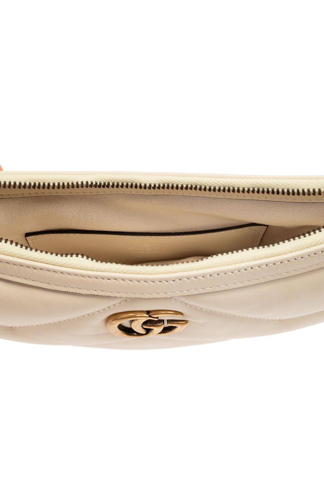 Shop Gucci Gg Marmont Small Shoulder Bag In White