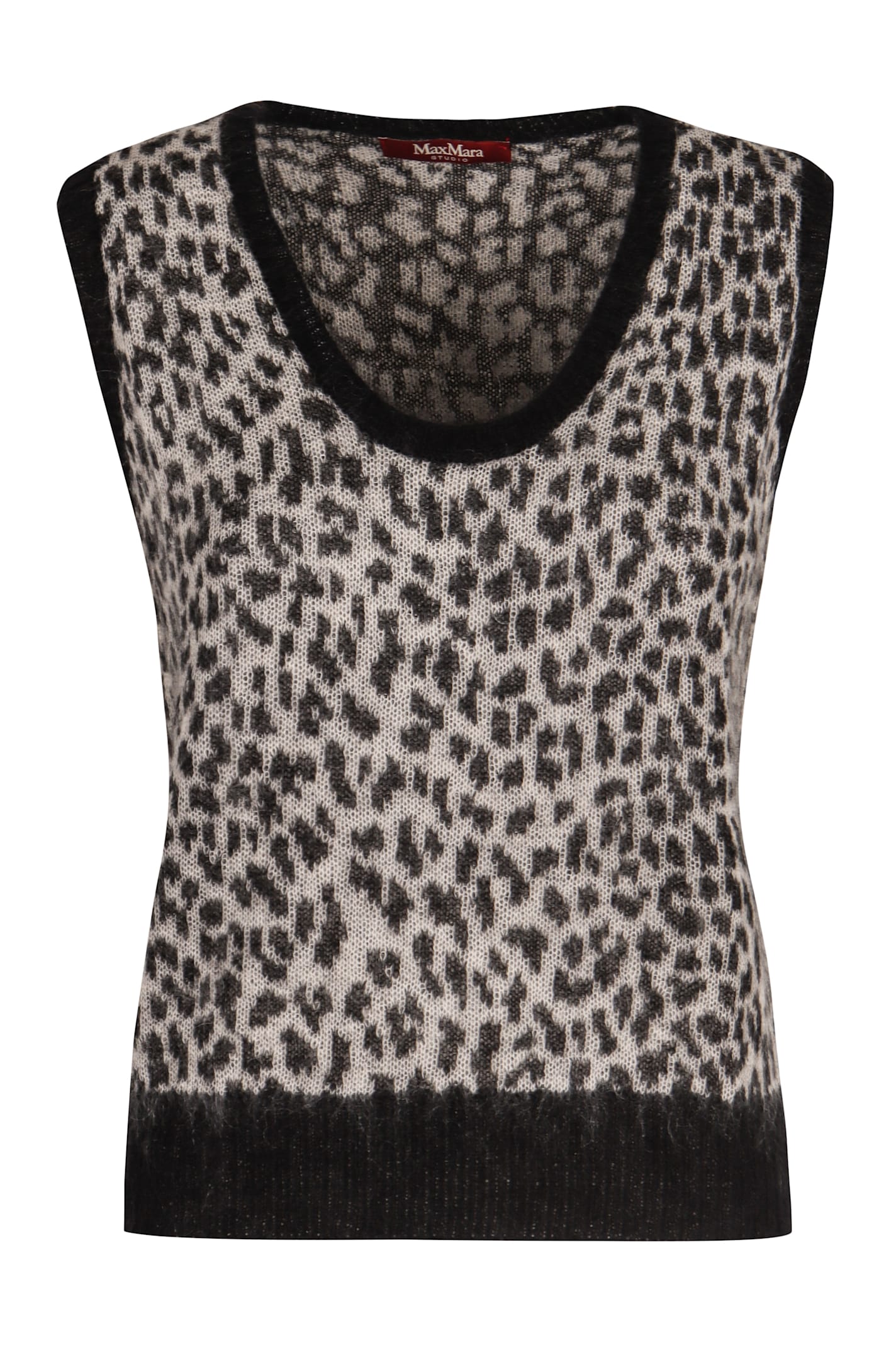 Shop Max Mara Acume Jacquard Knit Cardigan In Animalier