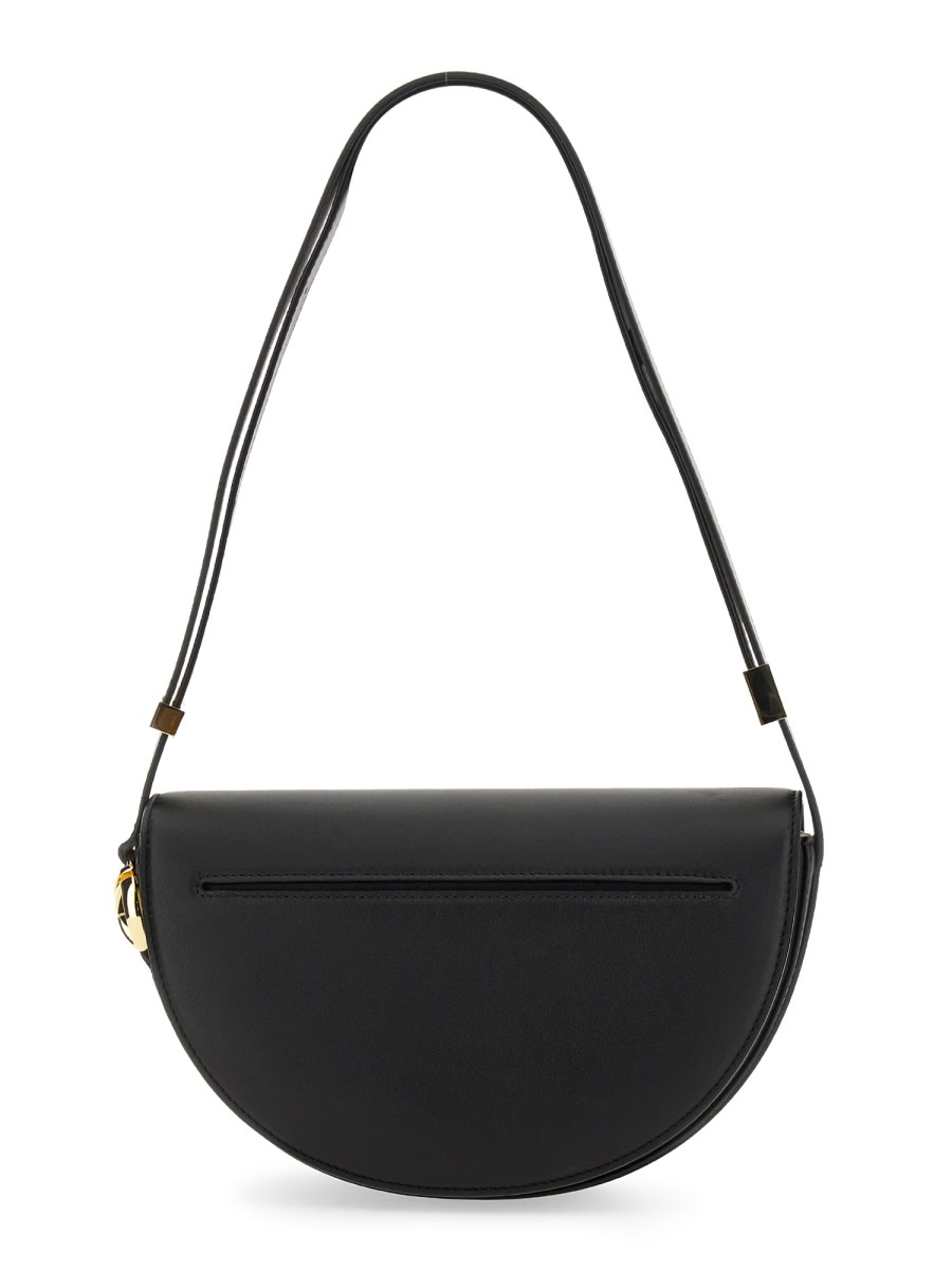 Shop Patou Leather Shoulder Bag In Black