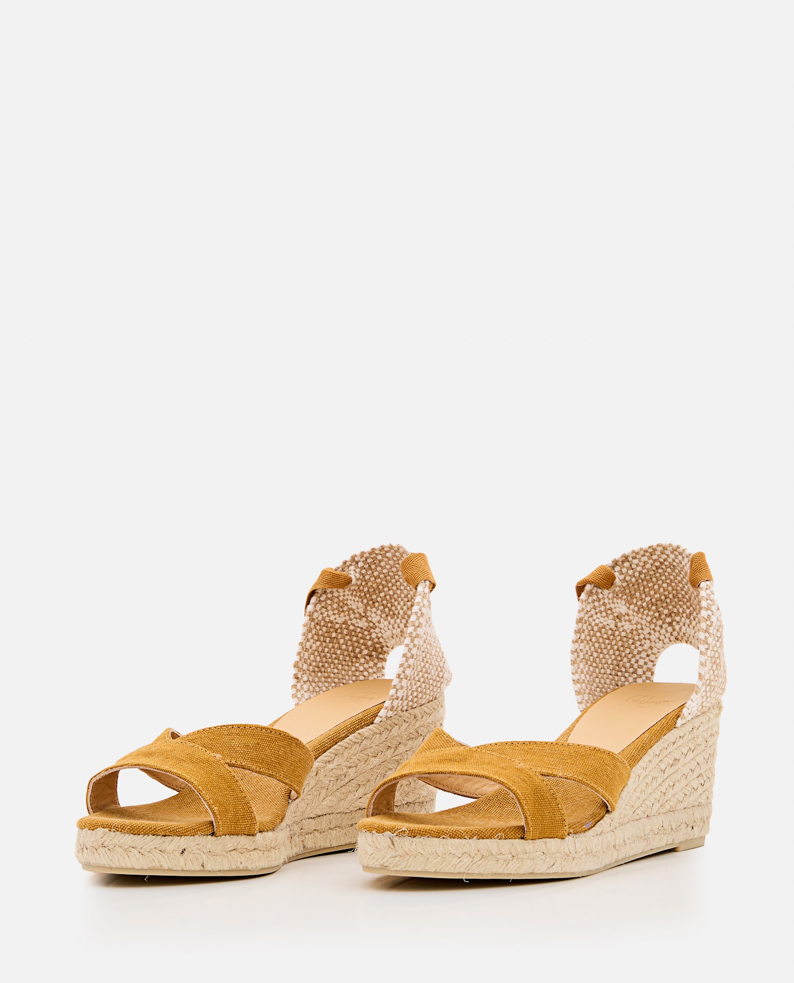 Shop Castaã±er Wedge In Brown