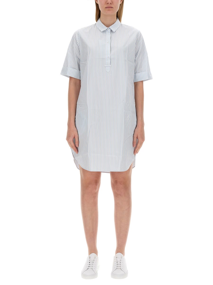 Shop Saint James Dress Shirt Leonie In Blanc/ciel