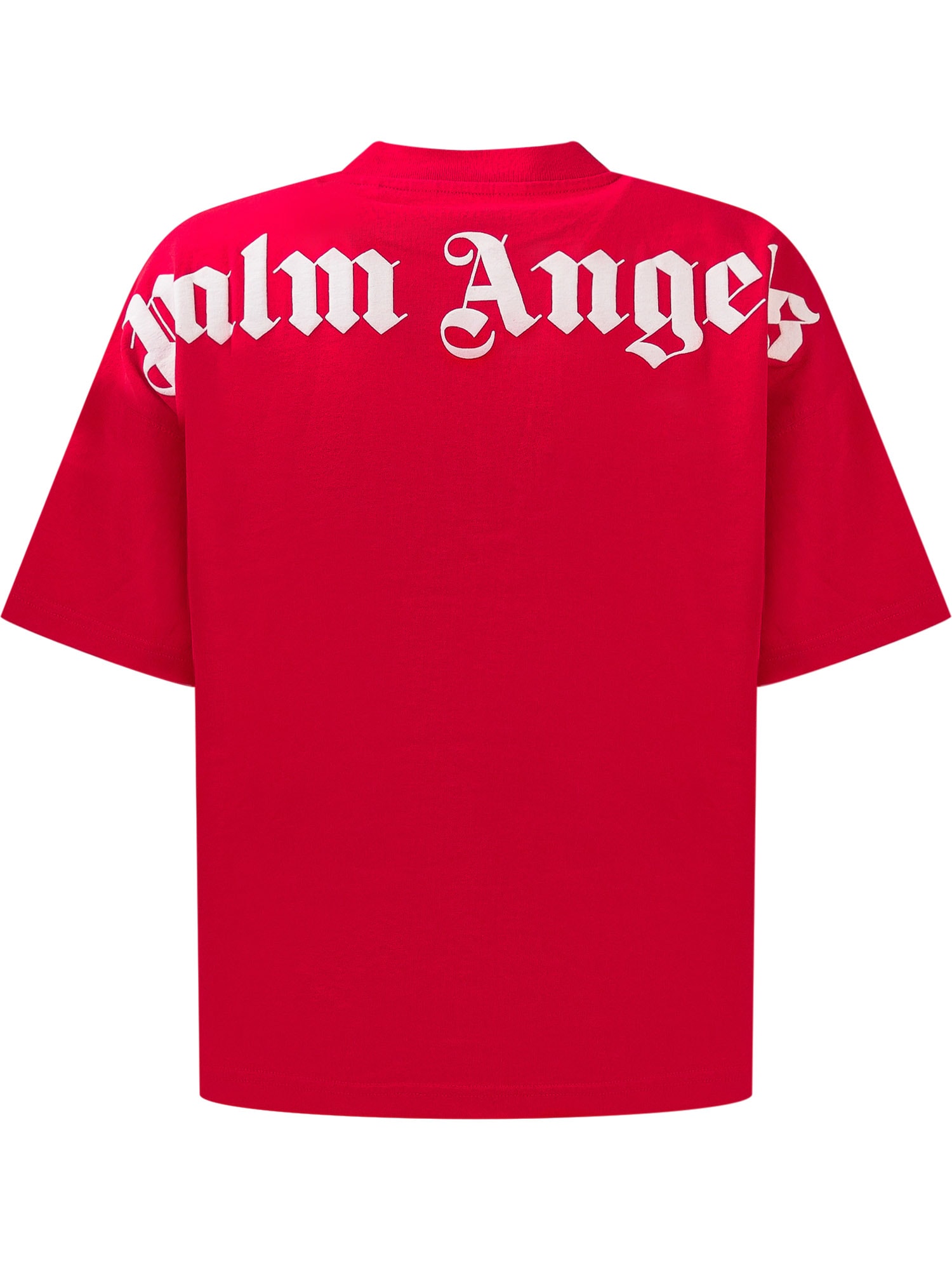 Shop Palm Angels Logo T-shirt In Red