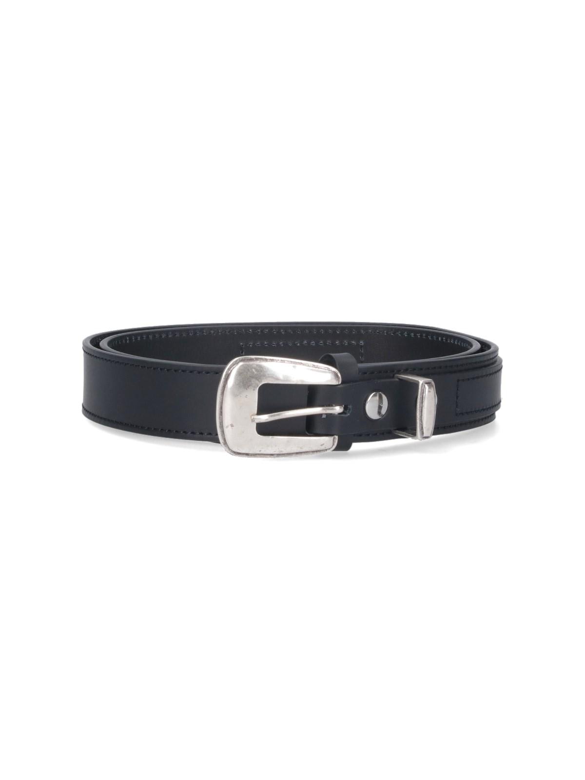 Shop Lemaire Leather Belt In Black