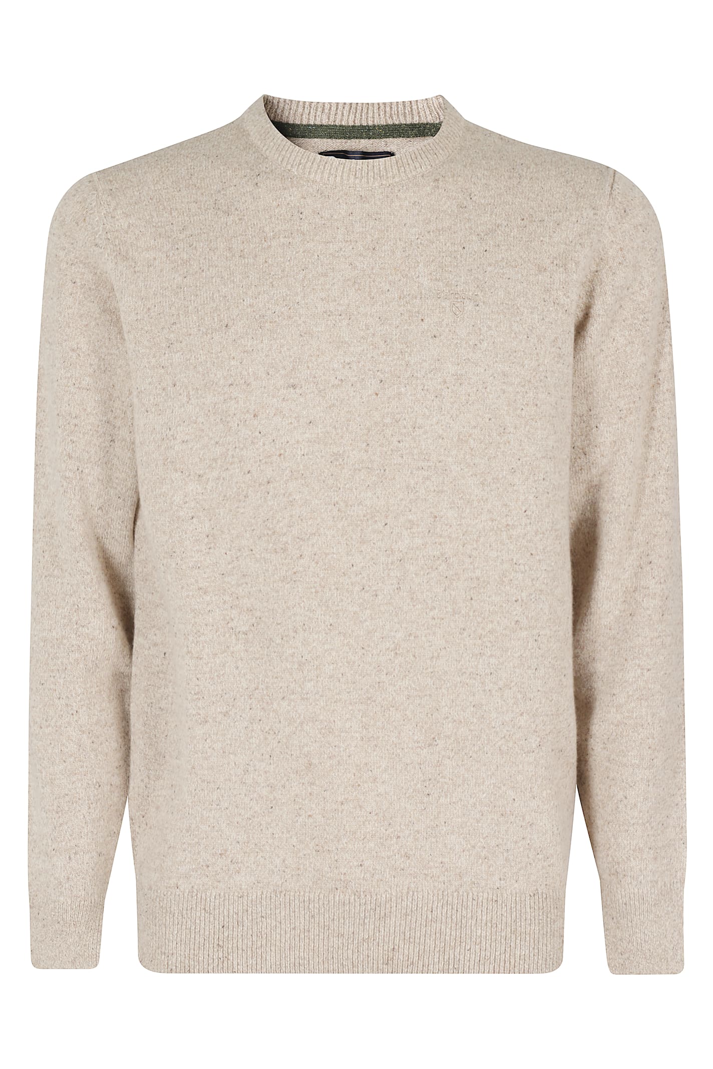 Barbour Essential Tisbury Sweater With Relaxed Fit In Neutral