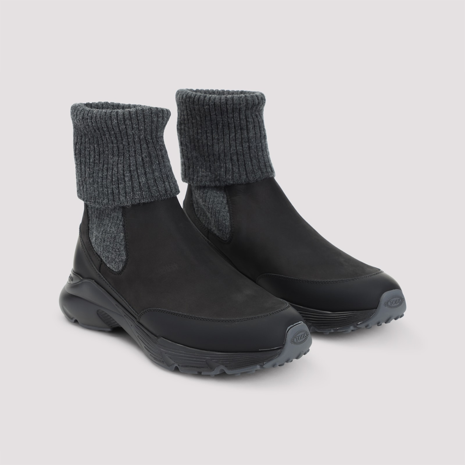Tod's Ankle Boots With Suede Upper In Black