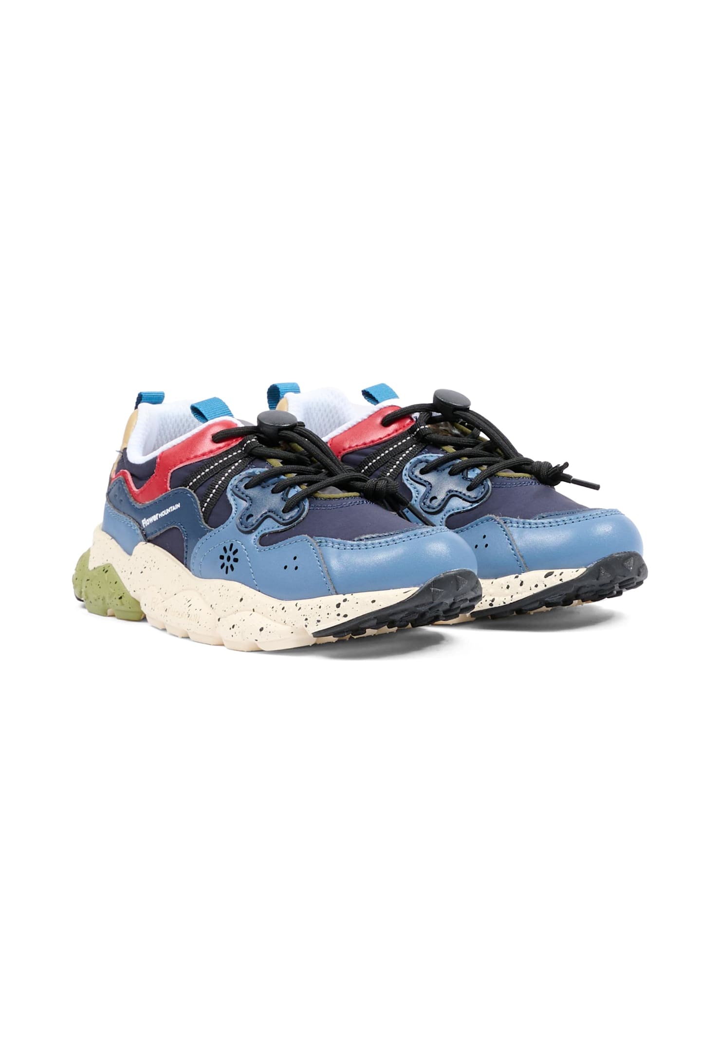 Flower Mountain Multicolor Yaman Sneakers For Boy In Blue