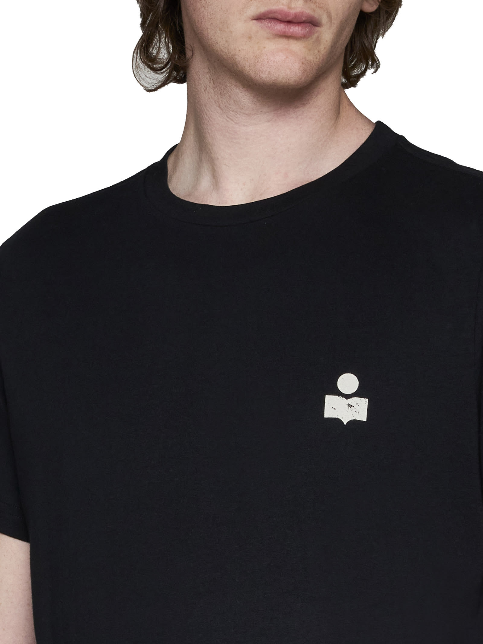 Isabel Marant Zafferh T-shirt In Black/ecru