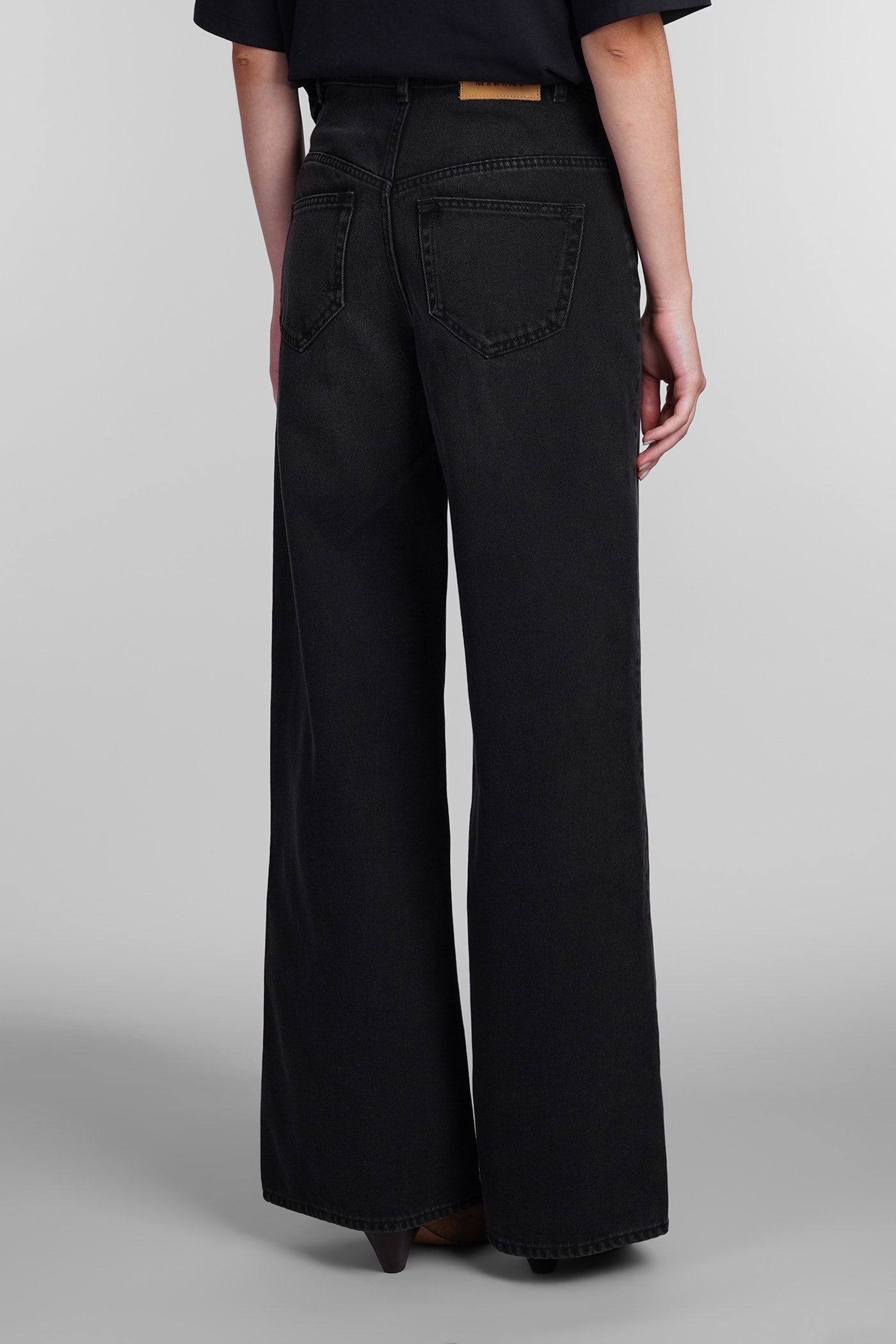 Shop Isabel Marant Lemony Jeans In Black Cotton