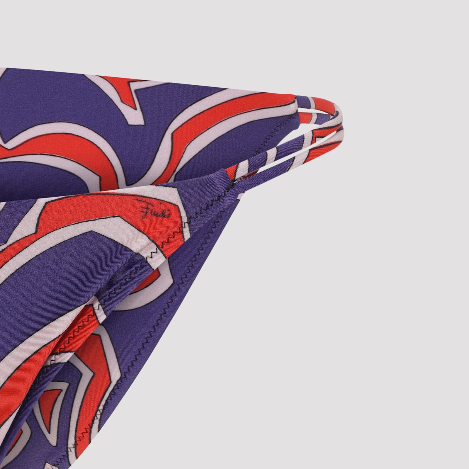 Pucci Stylish Low-rise Bikini Bottom With Bold Print In Blue