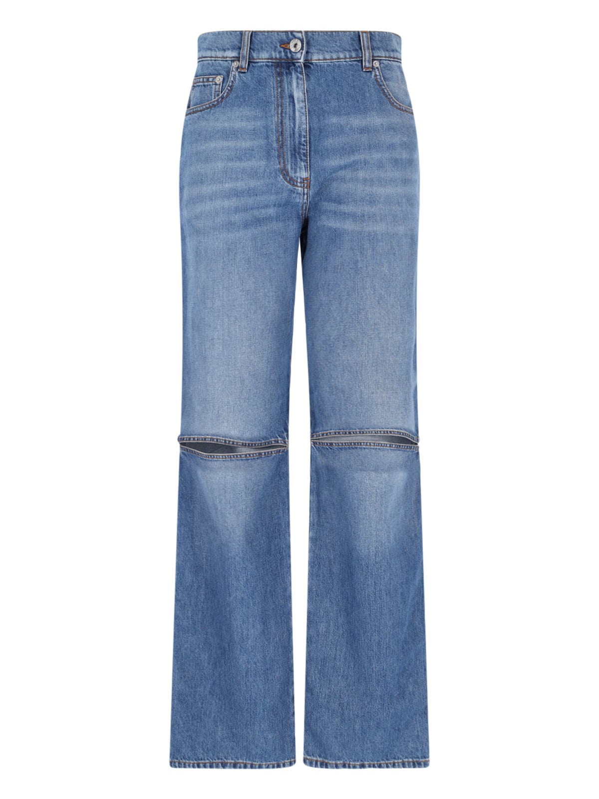 Jw Anderson Cut-out Detail Jeans In Blue
