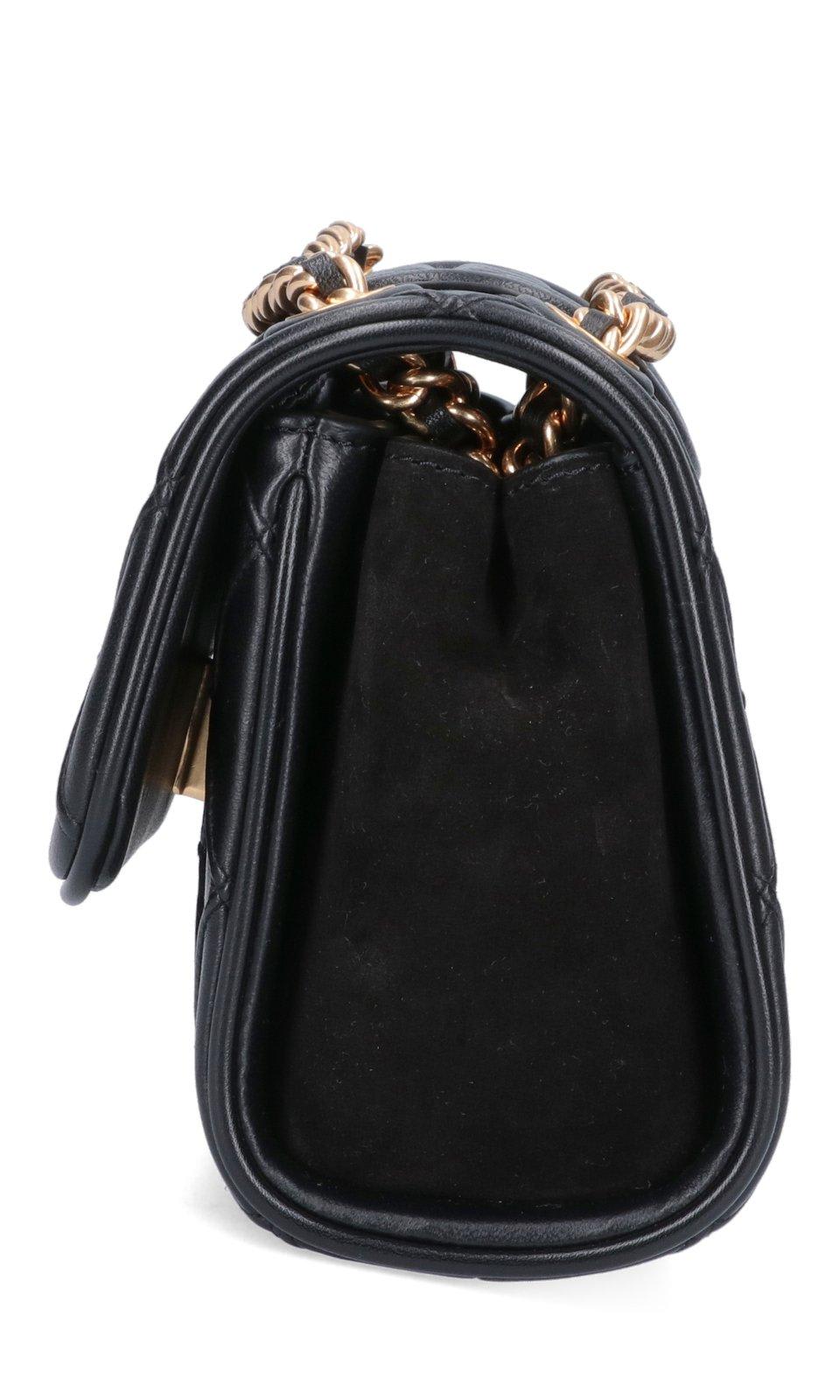 Shop Tory Burch Fleming Convertible Small Shoulder Bag In Black