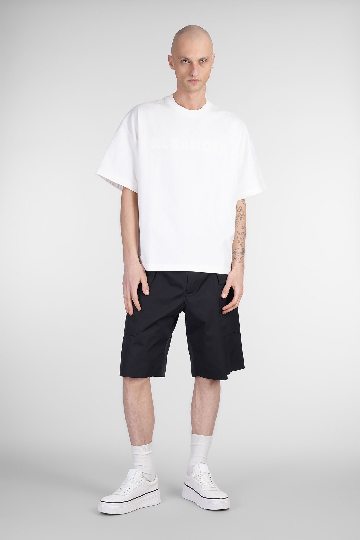 Jil Sander Shorts In Black Cotton In Black