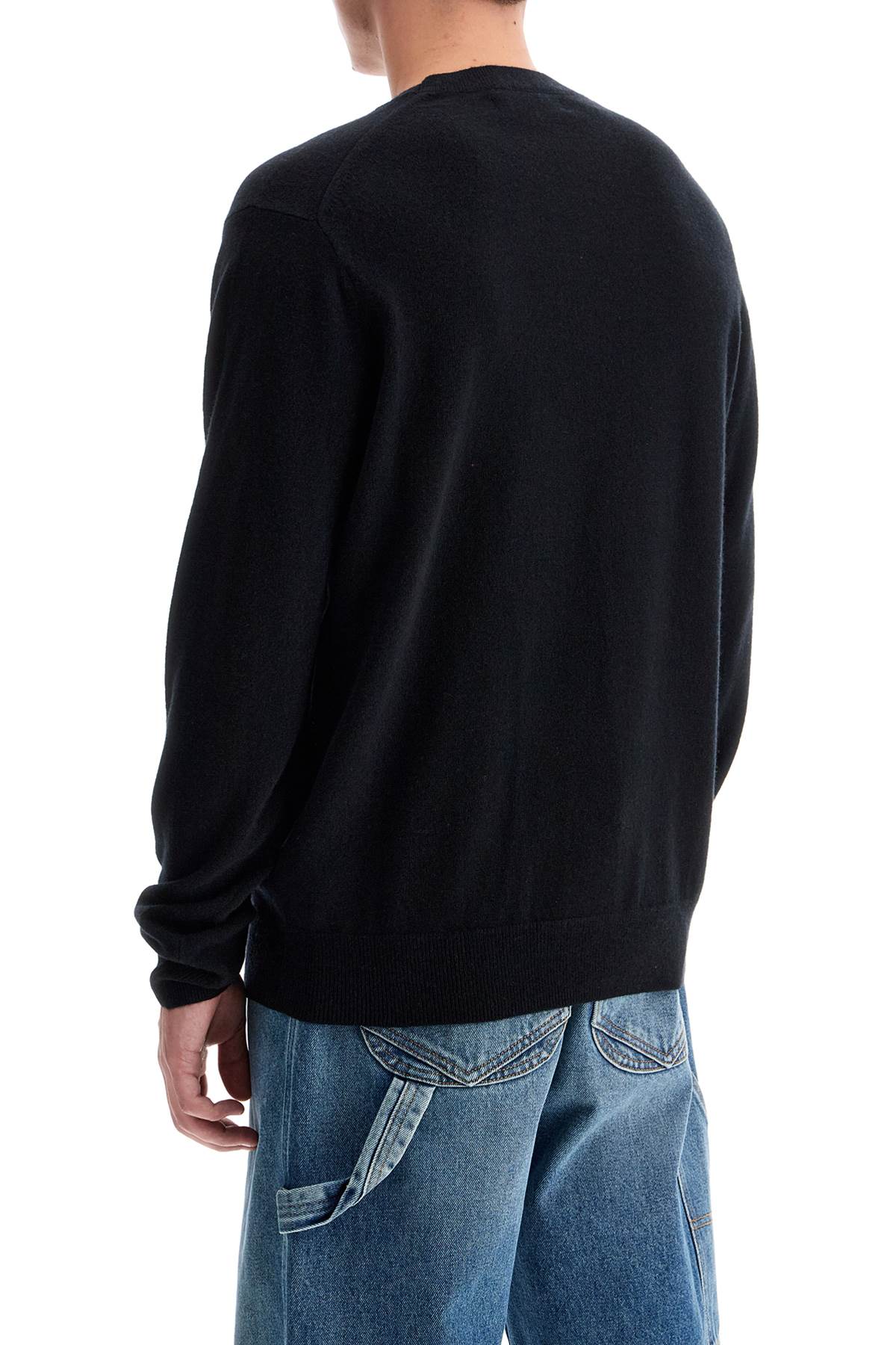 Shop Comme Des Garçons Shirt Wool Crewneck Pullover In Black (black)