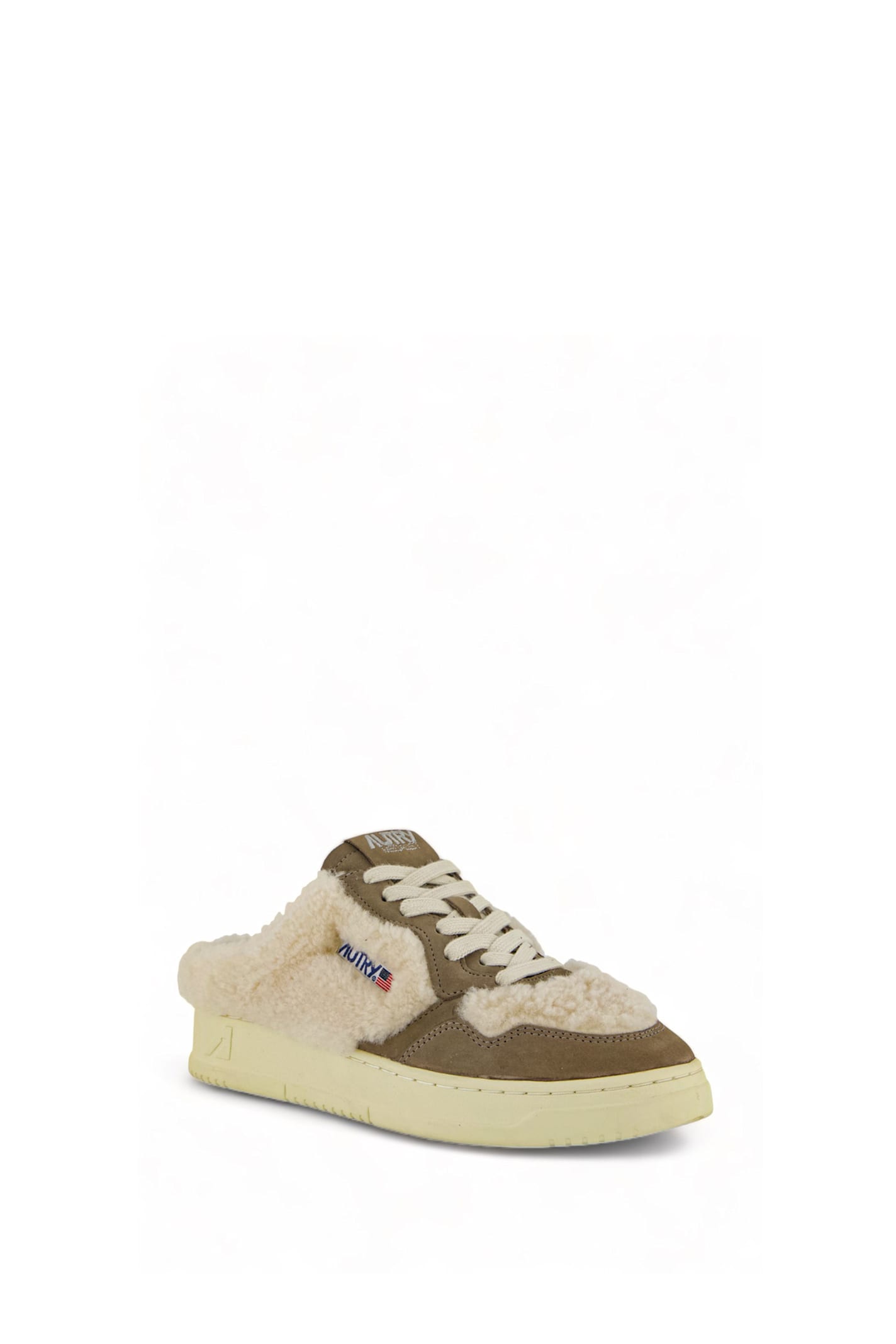 Shop Autry Medalist Mule Sneakers In Beige