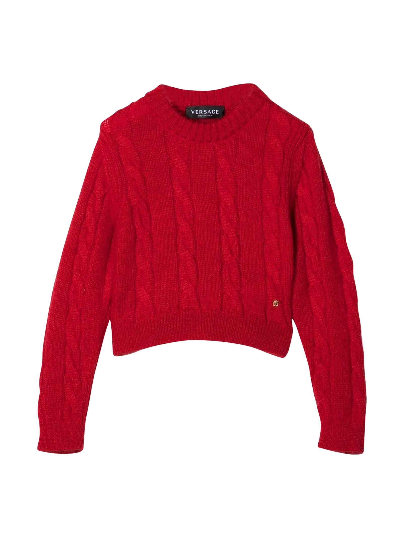 Versace Red Crewneck Sweater Young